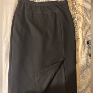 Ann Taylor Black Professional Midi Skirt | Size 14 Tall (14T)